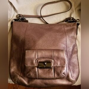 Coach Metalic Gold/Bronze Leather Kristin Hobo Shoulder Bag Handbag Purse #14783